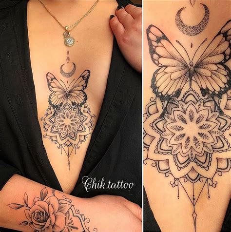 Tatuajes de Mujer en el Pecho: Significado, Diseños y tips